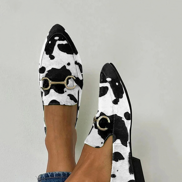 Šárka – vzorované mokasíny s přezkou