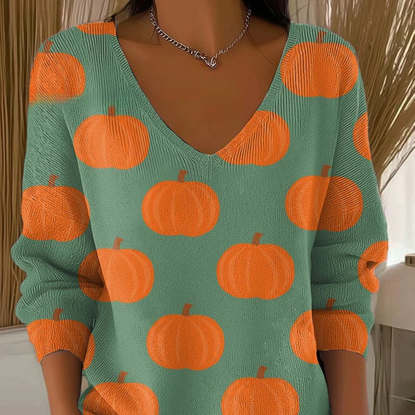 Lucia | Pletený svetr s výstřihem do V