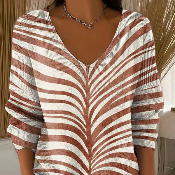 Veronika | Pletený svetr s výstřihem do V